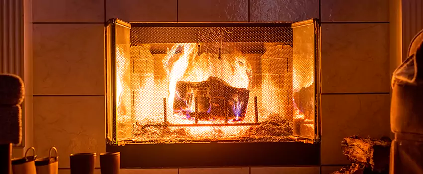Mendota Hearth Landscape Fireplace Installation in Taunton, Massachusetts